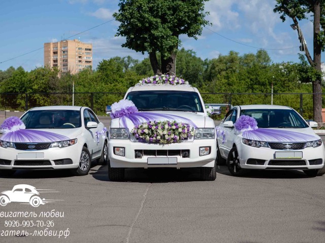 Лимузин на свадьбу Infiniti QX56 и автомобили KIA Cerato